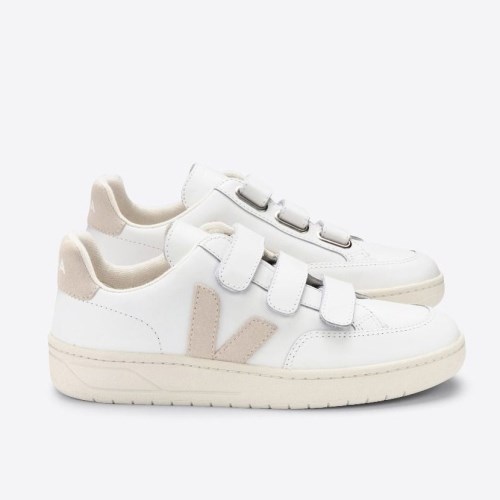 Veja V-lock Leather Naisten Kengät Valkoinen/Beige (S58S59)